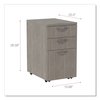 Alera 15.88 in W 3 Drawer File Cabinets, Gray, Legal; Letter ALEVA572816GY